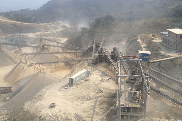 福建闽侯时产800吨凝灰岩破碎筛分生产线